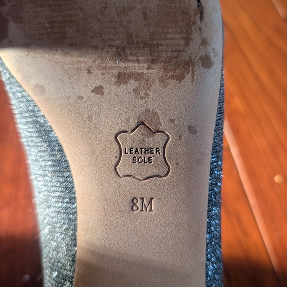 Talbots Sparkling Black Flats with Bow Back - Picture 9 of 12